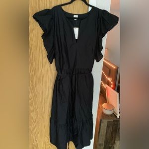 Women's Flutter Short Sleeve Midi Dress - A New Day